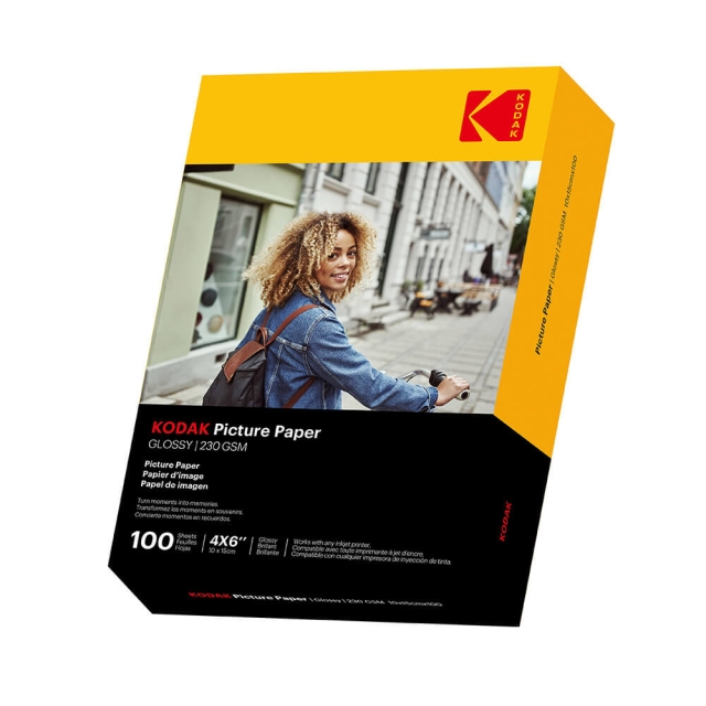 Kodak 10x15cm Glossy Fotopapir 230g/m² 100 Ark