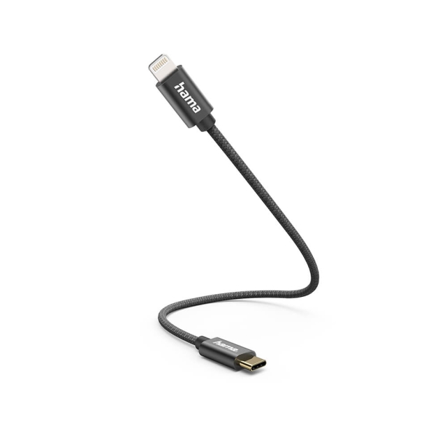 Hama Ladekabel USB-C - Lightning 0.2 m Svart