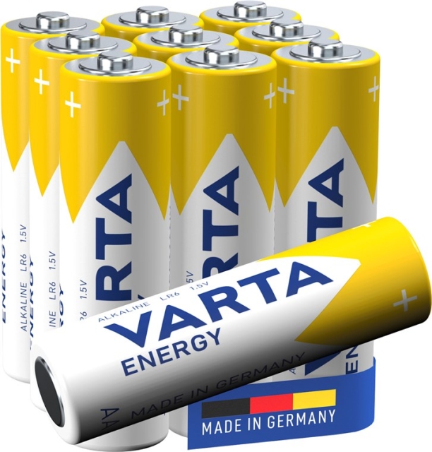 Varta LR6/AA (Mignon) (4106) batteri, 10 stk. i eske, alkalisk manganbatteri, 1,5 V