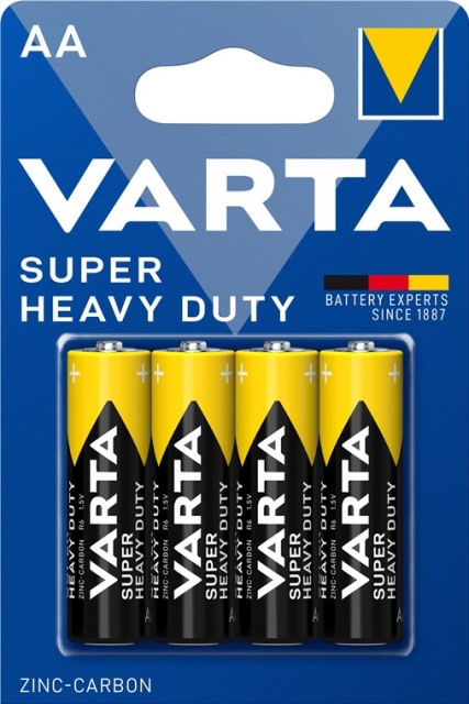 Varta R6/AA (Mignon) (2006) batteri, 4 stk. blisterpakning Sink-karbonbatteri, 1,5 V