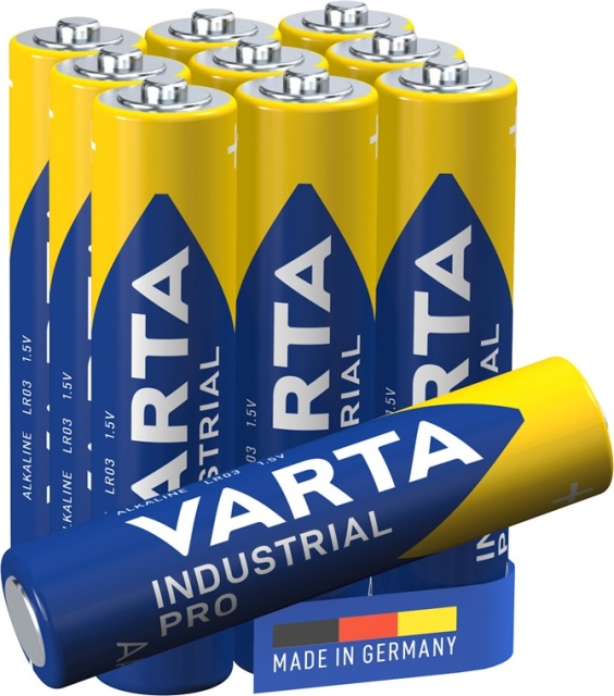 Varta LR03/AAA (Micro) (4003) batteri, 10 stk. eske alkalisk manganbatteri, 1,5 V