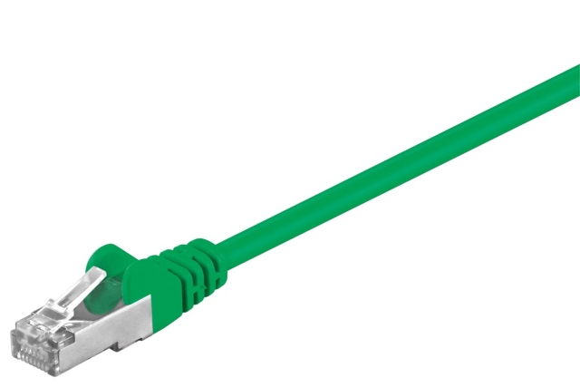 Goobay Kretskabel CAT 5e, F/UTP, grønn, 10 m kobberbelagt aluminiumtråd (CCA)