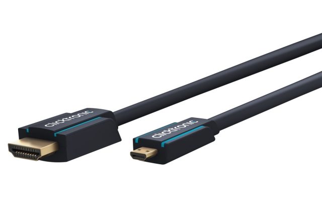 ClickTronic HDMI™ til Micro HDMI™ adapterkabel Premium kabel | 1x HDMI™-kontakt 1x Micro-HDMI™-kontakt | 2,0 m | UHD 4K @ 30 Hz