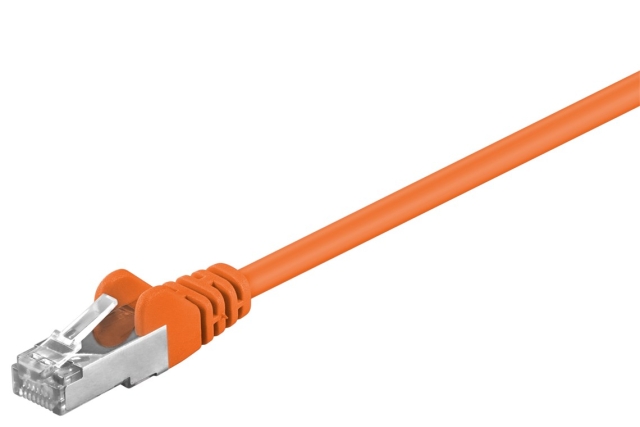 Goobay Kretskabel CAT 5e, F/UTP, oransje, 0,5 m kobberbelagt aluminiumtråd (CCA)