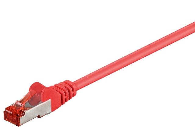 Goobay Kretskabel CAT 6, S/FTP (PiMF), rød, 1,5 m kobberbelagt aluminiumtråd (CCA)