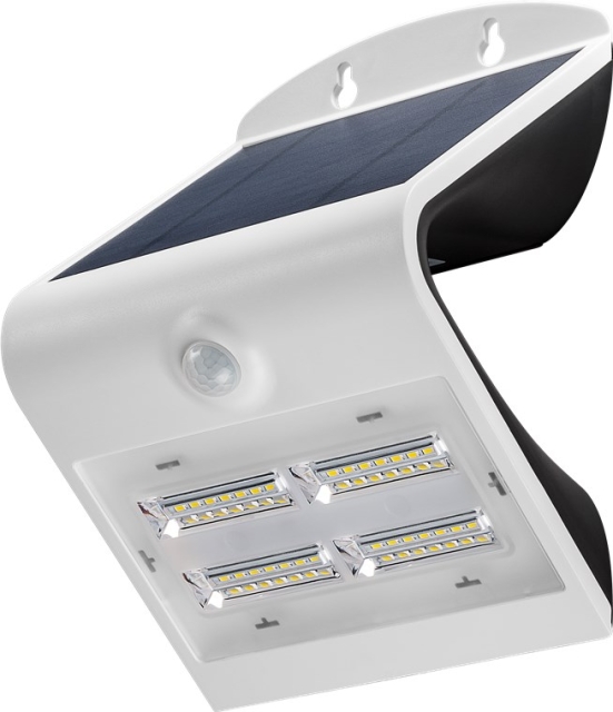 Goobay LED-solcellelampe med bevegelsesdetektor, 3,2 W belysning for inngangspartier, garasjeporter og trapper