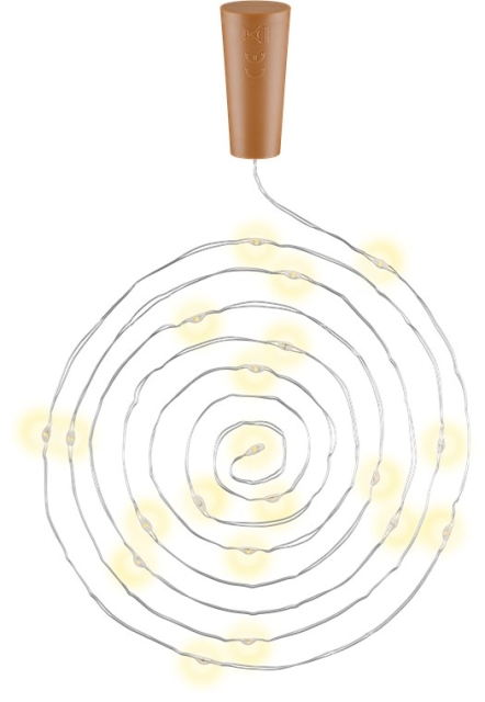 Goobay 10 x 20 LED-flasker Atmosfærisk lysdekorasjon for glassflasker