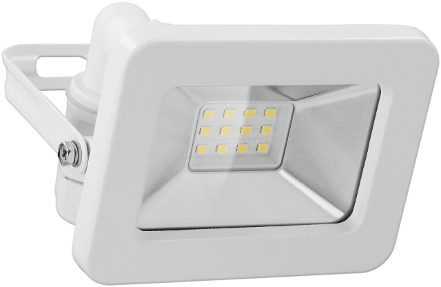 Goobay Utendørs LED-lyskaster, 10 W med 850 lm, nøytralt hvitt lys (4000 K) og M16-kabelgjennomføring, egnet for utendørs bruk (IP65)
