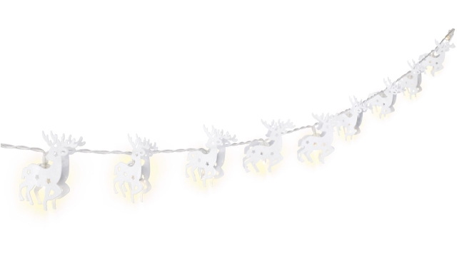 Goobay 10 LED-lamper "Ren", hvit med timerfunksjon, varmhvit (3000 K), batteridrevet