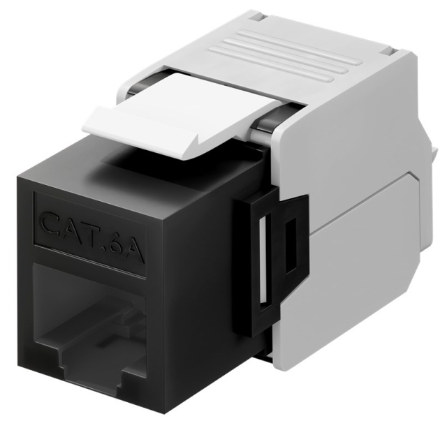 Goobay Keystone-modul RJ45 CAT 6A, UTP 16,5 mm bred, krokodilletype, for IDC-montasje uten verktøy