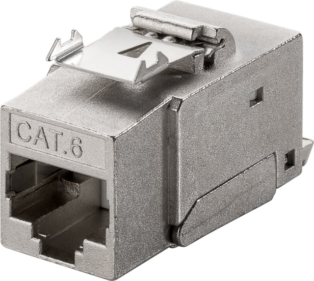 Goobay Keystone-modul RJ45 CAT 6, STP, 250 MHz, 17,0 mm bred, krokodilletype, for verktøyfri IDC-montering, snap-in-system