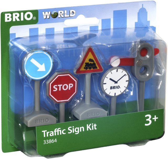Brio World 33864 - Sett med trafikkskilt 5 stk