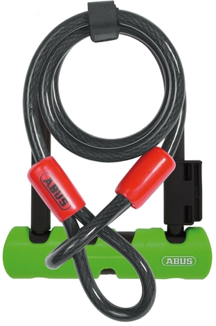 ABUS Ultra Mini U-lås, 410 mm + Cobra 10/120