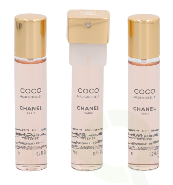 Chanel Coco Mademoiselle Intense Giftset 21 ml, 3x Edp Spray Refill 7ml - Twist and Spray
