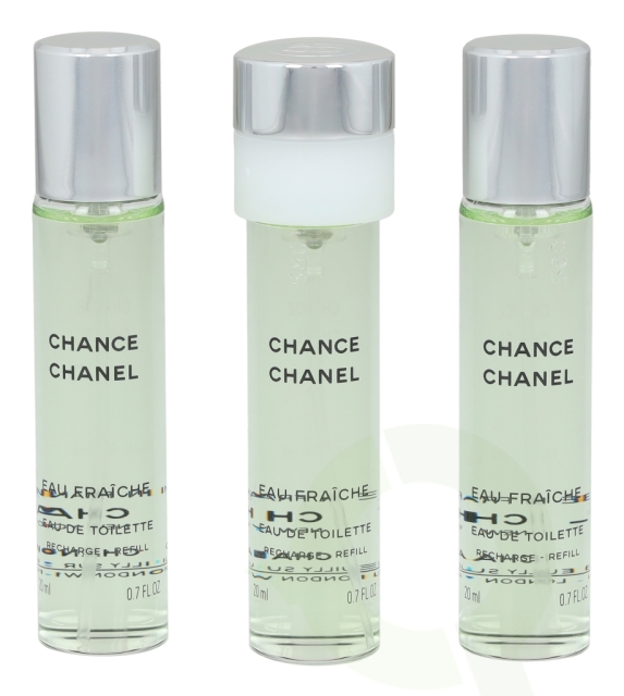 Chanel Chance Eau Fraiche Giftset 60 ml, 3x Edt Spray Refill 20Ml - Twist and Spray