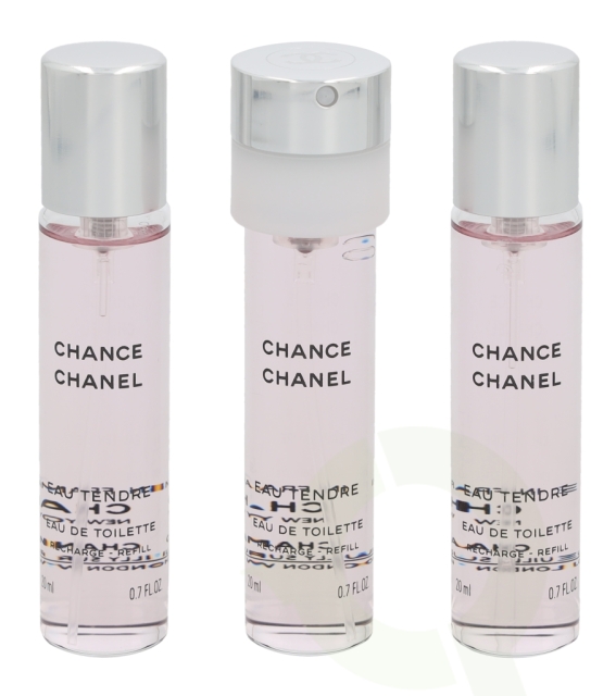 Chanel Chance Eau Tendre Giftset 60 ml, 3x Edt Spray Refill 20Ml - Twist and Spray