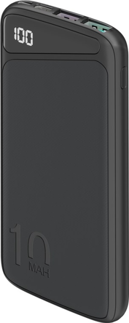 Goobay Quick Charge Powerbank 10 000 mAh (USB-C™ PD, QC 3.0) Kraftig powerbank med statusdisplay, kompatibel med Quick Charge