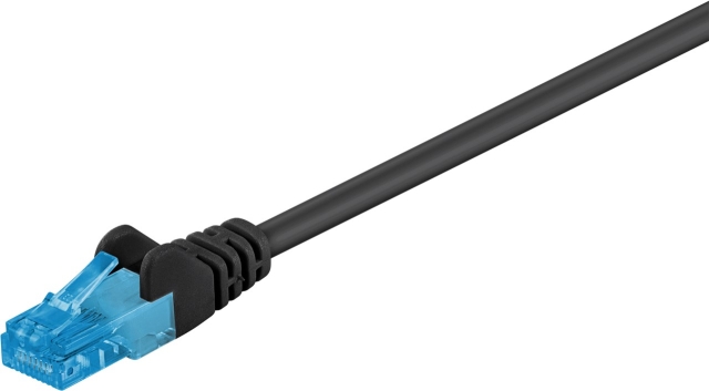 Goobay Kretskabel CAT 6A, U/UTP, svart kobberleder (CU), halogenfri kabelkappe (LSZH), 20 m