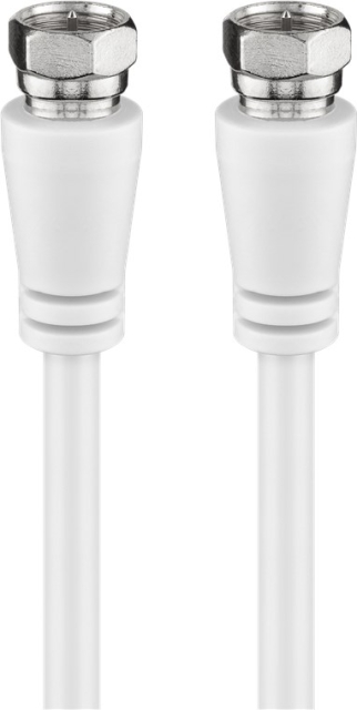 Goobay SAT-antennekabel (klasse A+, >95 dB), 3x skjermet F-plugg > F-plugg (helskjermet), 1 m