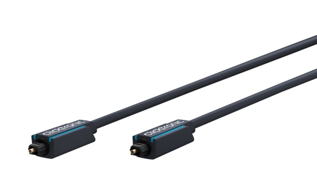 ClickTronic Toslink-kabel Premium-kabel | 1x Toslink-kontakt 1x Toslink-kontakt 1x Toslink-kontakt | 1,0 m | Polymerfiberoptisk kabel