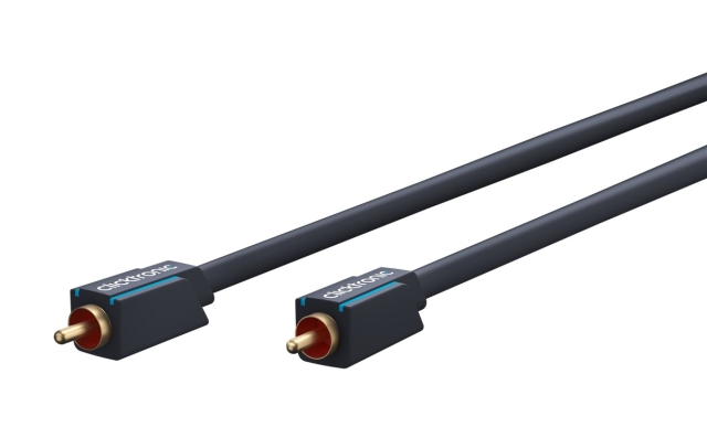 ClickTronic RCA-kabel, mono Premium-kabel | 1x cinchplugg 1x cinchplugg | 2,0 m | OFC innerleder