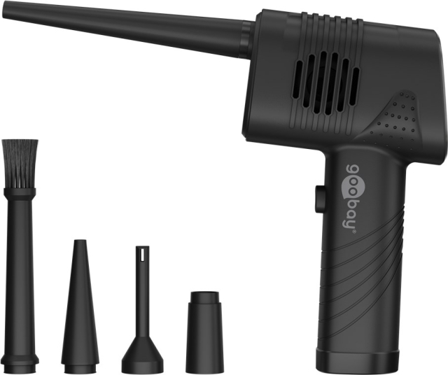 Goobay Elektrisk støvblåser for berøringsfri rengjøring av PC-tilbehør og husholdningsartikler