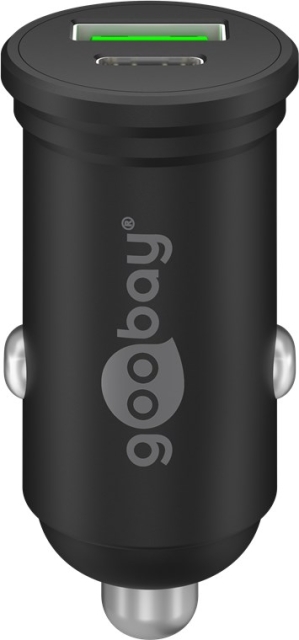 Goobay Dobbel USB-billader USB-C™ PD (Power Delivery) (45 W) 45 W (12/24 V), egnet for enheter med USB-C™ (Power Delivery), f.eks. iPhone 12