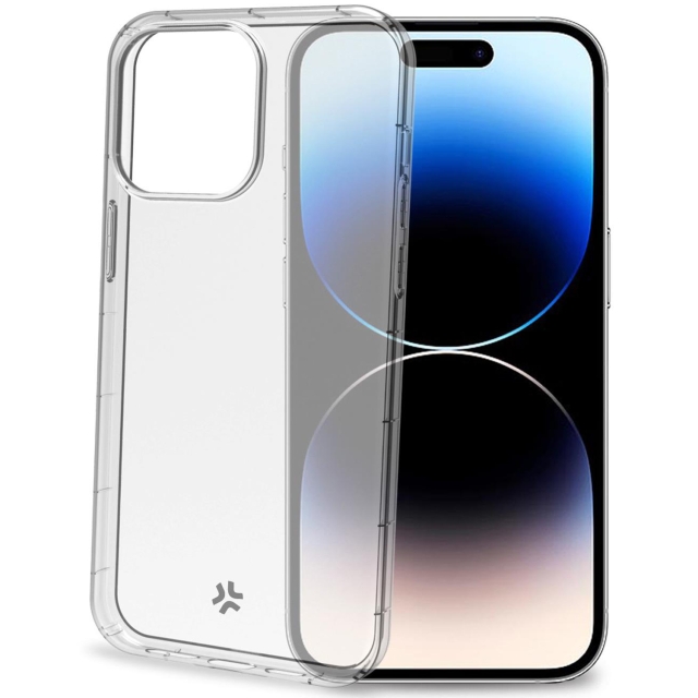 Celly Hexagel Anti-sjokk deksel iPhone 15 Pro Transparent