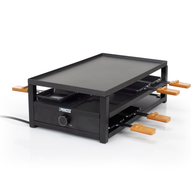 Princess Raclette 162655 Raclette i svart stål for 8 personer