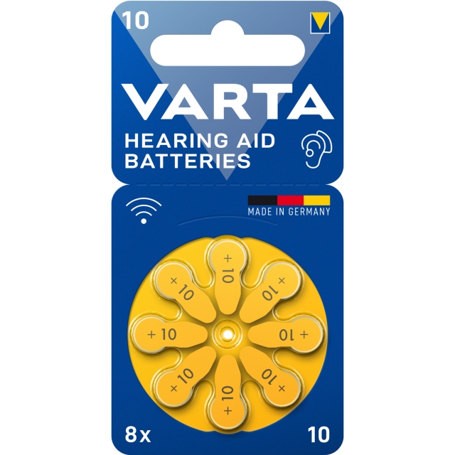 Varta Høreapparatbatteri 10 / A10 / PR70 8-pakning