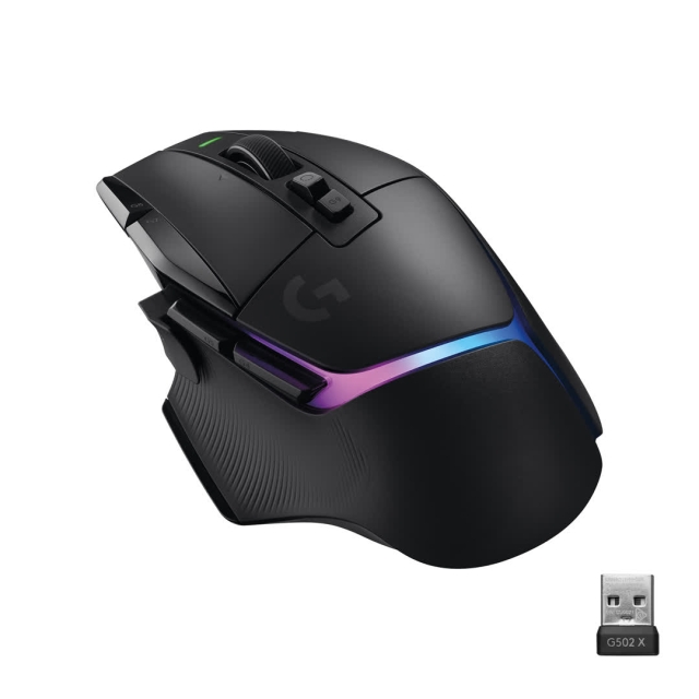 Logitech G502 X Plus trådløs spillmus, svart/premium