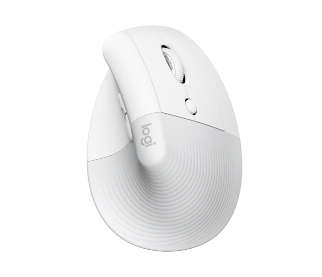 Logitech Lift høyre vertikal ergonomisk mus, off-white/blek
