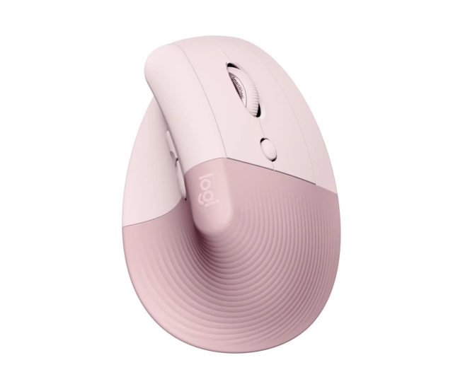 Logitech Lift Right Vertical Ergonomic Mouse, rosa/mørk rosa