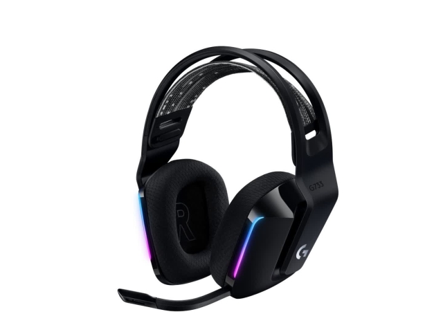 Logitech G733 LIGHTSPEED trådløst RGB-spillhodesett, svart