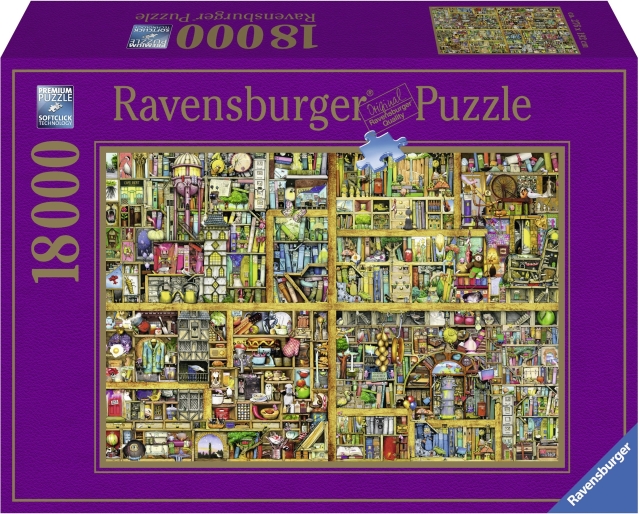 Ravensburger Magisk bokhyllepuslespill, 18 000 brikker