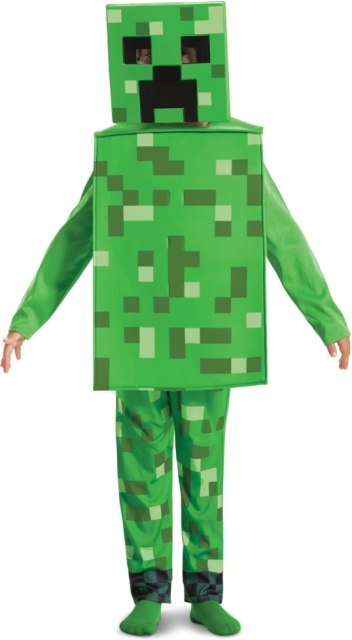 Minecraft Creeper stilig kostyme, 7-8 år, 127-136 cm