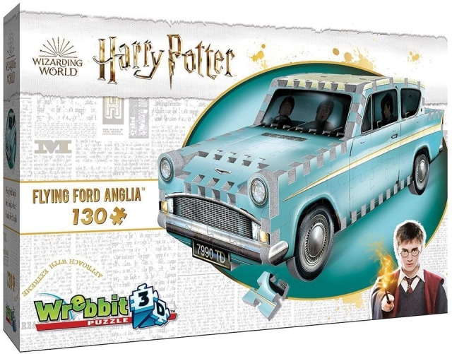 Wrebbit Flying Ford Anglia 3D-puslespill, 130 brikker