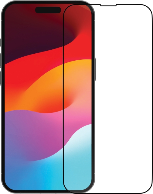 Dbramante1928 Eco-Shield skjermbeskytter, iPhone 15 Plus, svarte kanter