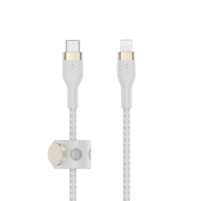 Belkin BOOST CHARGE USB-C til LTG_flettet silikon, 3 m, hvit