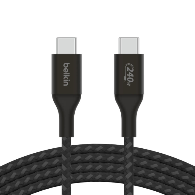 Belkin BOOST CHARGE 240W USB-C til USB-C-kabel, 2 m, svart