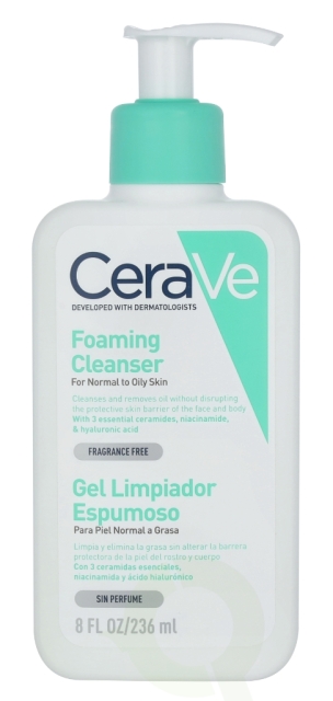 Cerave Foaming Cleanser w/Pump 236 ml For Normal To Oily Skin