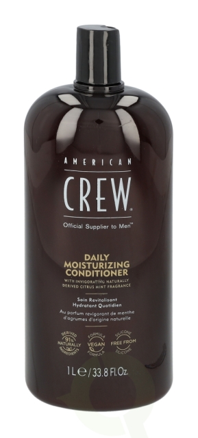 American Crew Daglig fuktighetsgivende balsam 1000 ml 91% naturlig vegansk