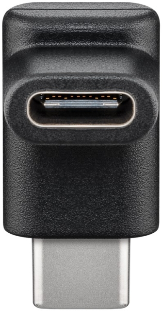Goobay Adapter USB-C™ til USB-C™ 90°, svart USB-C™-kontakt > USB-C™-plugg