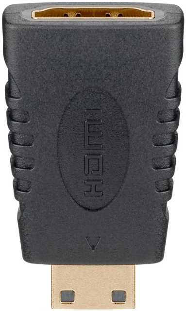 Goobay HDMI™-adapter, gullbelagt (4K @ 60 Hz) HDMI™-kontakt (type A) > HDMI™ mini-kontakt (type C)