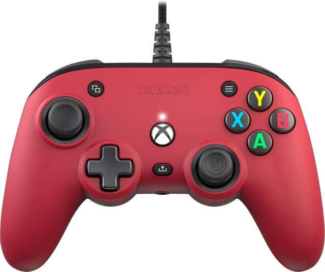 Nacon Pro Compact kablet spillkontroller, rød, Xbox / PC