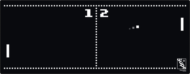 Supe Deskmat Pong musematte, 92 x 36 cm