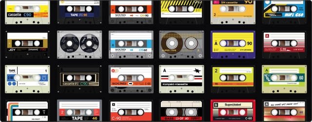 Supe Deskmat Kasett musematte, 92 x 36 cm