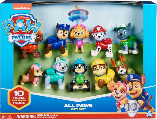 Paw Patrol figursett, 10 figurer