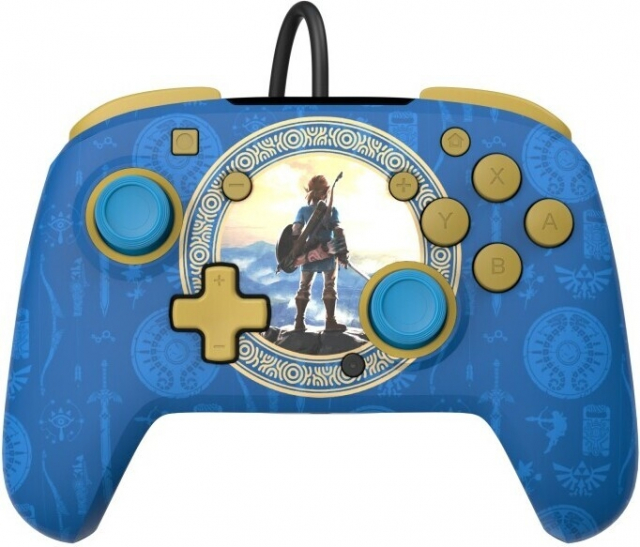 PDP Gaming Rematch Wired Controller - Hyrule Blue - kablet kontroll, Switch