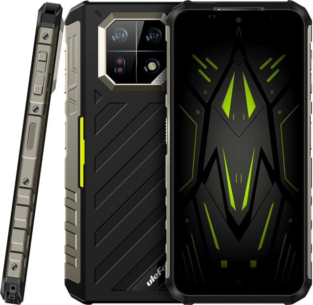 Ulefone Armor 22-telefon, 256/8 GB, svart/grønn